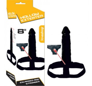 Zenci 20 Cm İçiboş Belden Bağlamalı Penis